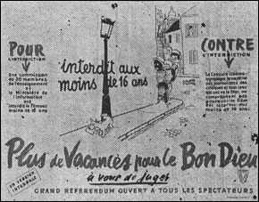 Plus de vacances pour le bon dieu, film de Vernay, 1950. home